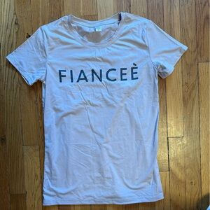 Women's Beige Graphic Tee - Fiancée Print